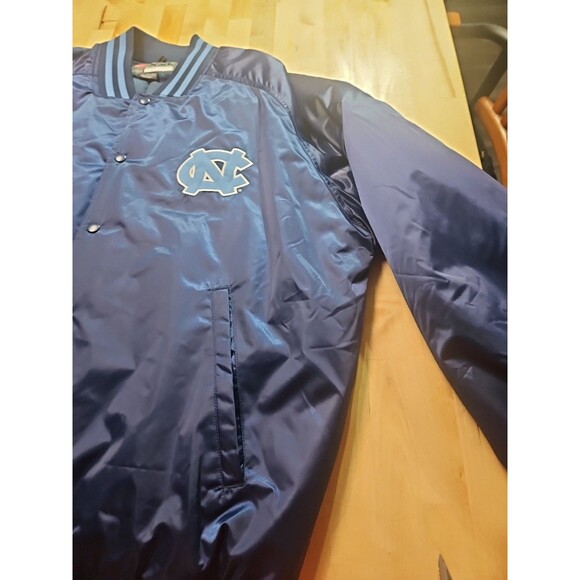 Vintage 90s Nike North Carolina UNC Tar Heels Satin Bomber Jacket Men’s Size XXL - Picture 13 of 16